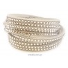 Biżuteria Swarovski: Piękna bransoletka z kryształami Swarovski -biała