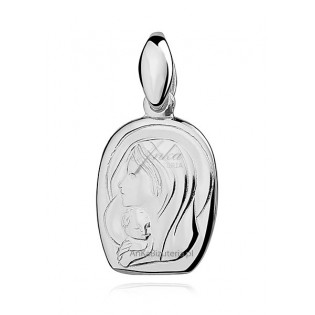 Medalik srebrny Matka Boska z dzieciątkiem