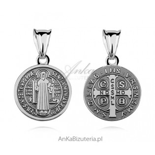 Medalik Św. Benedykt - Srebrny medalik