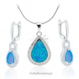 Biżuteria z niebieskim opalem