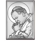 Srebrna pamiątka Papież Jan Paweł II Obrazki srebrne 6,5 cm x 11 cm