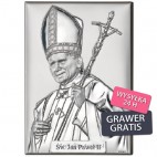 Dewocjonalia Obrazek srebrny Papież Jan Paweł II