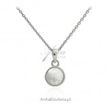 Biżuteria srebrna - zawieszka z kamieniem księżycowym "Blue Moon"