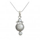 Komplet biżuterii srebrny z perłami - Biżuteria srebrna z perłami