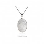 Biżuteria srebrna z kamieniem księżycowym - Rozm. M