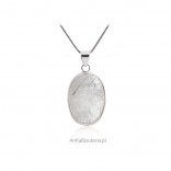 Biżuteria srebrna na szczęście - z kamieniem księżycowym - Rozm. M