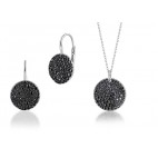 Kolczyki srebrne z czarnymi cyrkoniami - piękna biżuteria