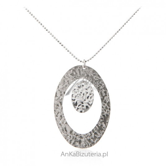 Naszyjnik srebrny karbowany - Piękna srebrna biżuteria włoska
