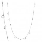 Srebrna biżuteria damska - naszyjnik srebrny długi z przywieszkami