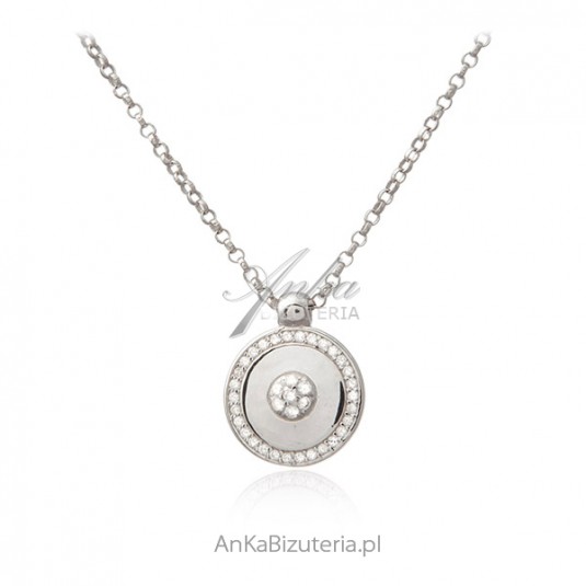 Srebrny naszyjnik z mikrocyrkoniamii - Piękna biżuteria włoska