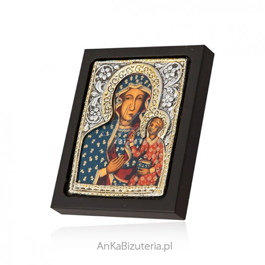 Ikona Matki Boskiej Częstochowskiej - w pudełku 6 cm/ 7 cm