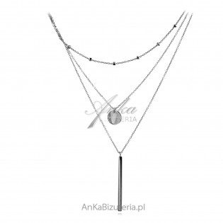 Naszyjnik srebrny KASKADA - Modna włoska biżuteria