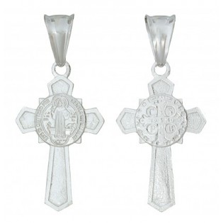 Krzyż Św. Benedykta - dewocjonalia srebrne