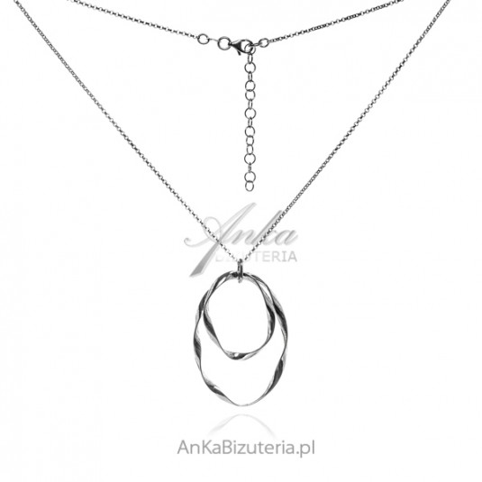 Długi naszyjnik srebrny - elegancka biżuteria włoska