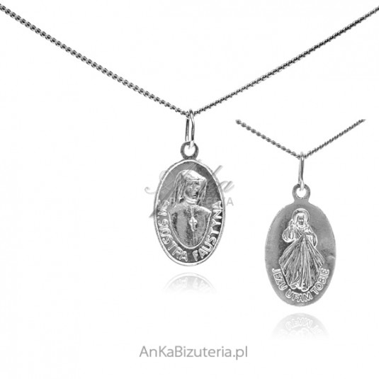 Medalik srebrny Św. Faustyna