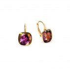 Kolczyki Barete Gold Swarovski crystals w kolorze Lilac Shadow.