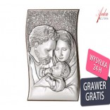 Obrazek srebrny na prezent - Święta Rodzina - Piękna pamiątka