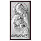Obraz Świętej Rodziny z cytatem Jana Pawła II 10 cm*19 cm