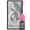 Obraz Świętej Rodziny z cytatem Jana Pawła II 14 cm*26 cm
