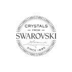 Srebrny naszyjnik pozłacany - kamienie Swarovski - certyfikat