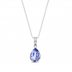 Biżuteria srebrna naszyjnik Classy Pear w kolorze Provence Lavender.