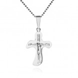 Krzyżyk srebrny z Jezusem na krzyżu