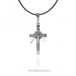 Krzyż Benedykta - srebry krzyżyk