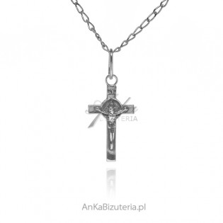 Krzyż Benedykta - srebry krzyżyk MAŁY