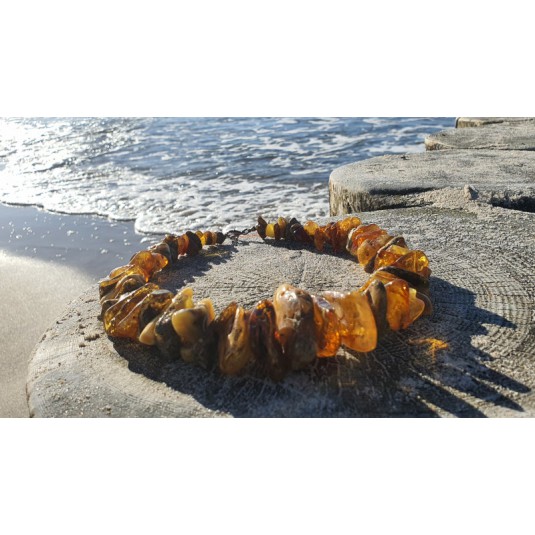 Biżuteria z natury - Korale z naturalnym bałtyckim bursztynem - UNIKATY