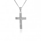 Krzyżyk srebrny z wizerunkiem JEZUSA