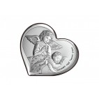 Obrazek srebrny Aniołek czuwający nad dzieciątkiem 11*10 cm