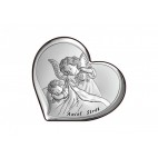 Obrazek srebrny Aniołek nad dzieciątkiem 11*10 cm