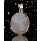 Zawieszka srebrna z kamieniem księżycowym - owalna