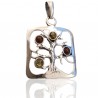 Biżuteria srebrna z bursztynem - zawieszka Drzewko szczęścia