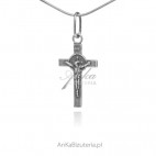 Krzyżyk srebrny Św. Benedykta