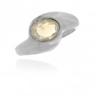 Srebrny pierścionek z prawdziwym fasetowanym opalem