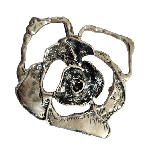 Srebrna biżuteria------ FIRST LADY-------- - Broszka / Wisior - srebrna róża.