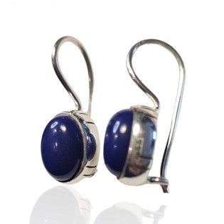 Kolczyki srebrne z naturalnym lapis lazuli