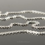 Łańcuszek srebrny-jak naszyjnik, płasko pleciony 45cm.
