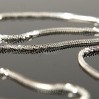 Łańcuszek srebrny pięknie mieniący się CRISS CROSS 40cm