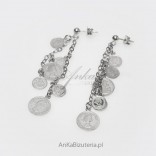 Kolczyki srebrne - biżuteria włoska - "Grosz do grosza" - kolekcja dukaty.