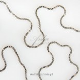 Łańcuszek srebrny oksydowany - świetny do zawieszek z markazytów 60m