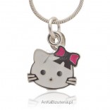 Biżuteria dla dzieci Hello Kitty - wisiorek srebrny