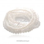 Zestaw pięknych bransoletek z białych kryształów